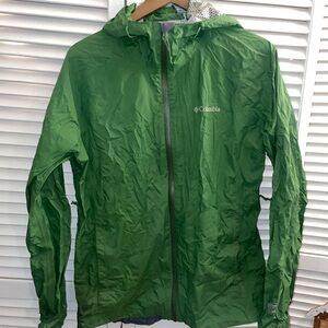 Columbia Green Hooded Rain Shell